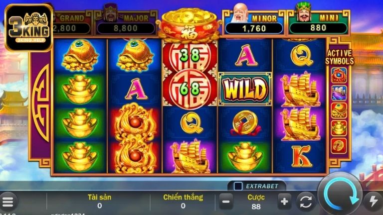 Hướng dẫn cách chơi slots game Phúc Lộc Thọ 3KING chi tiết