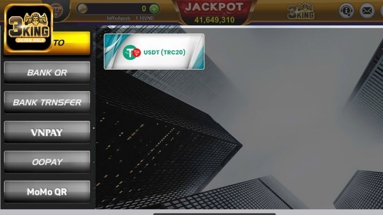 Hướng dẫn nạp tiền 3KING từng bước chi tiết, dễ hiểu