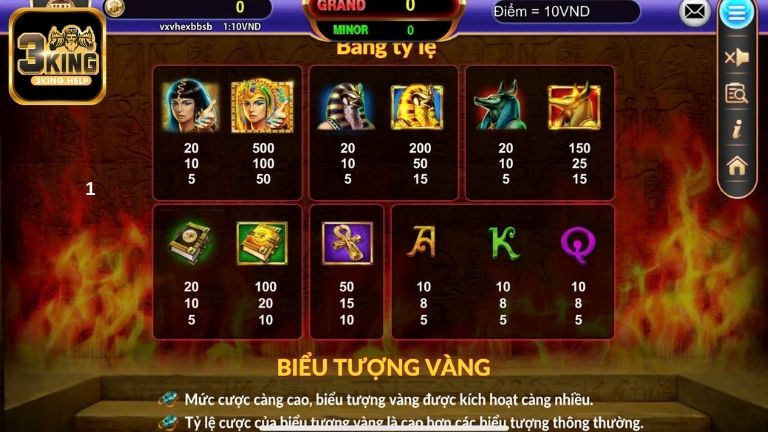Kinh nghiệm chơi game Kho Báu Ai Cập thắng lớn